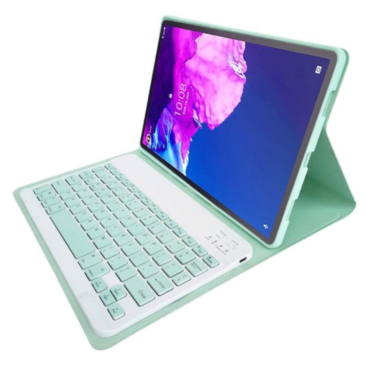 Royal Bailey Lx103 Funda Con Bluetooth Teclado Para Lenovo M10 Plus 10.3"/tab K10 10.3" Verde
