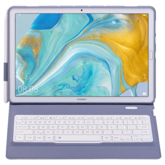 Royal Bailey T1083 Funda Con Bluetooth Teclado Para Huawei Mediapad M6 10.8/matepad 10.8 Morado