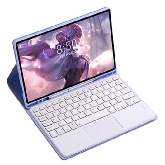 Royal Bailey Ps209c Funda Con Bluetooth Teclado Para Ipad 10th(2022)10.9 Morado