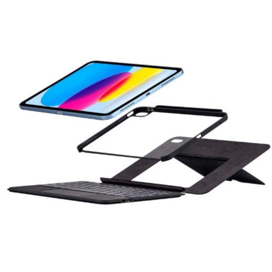 Royal Bailey U8-10th Funda Con Bluetooth Teclado Para Ipad 10th(2022)10.9 Negro