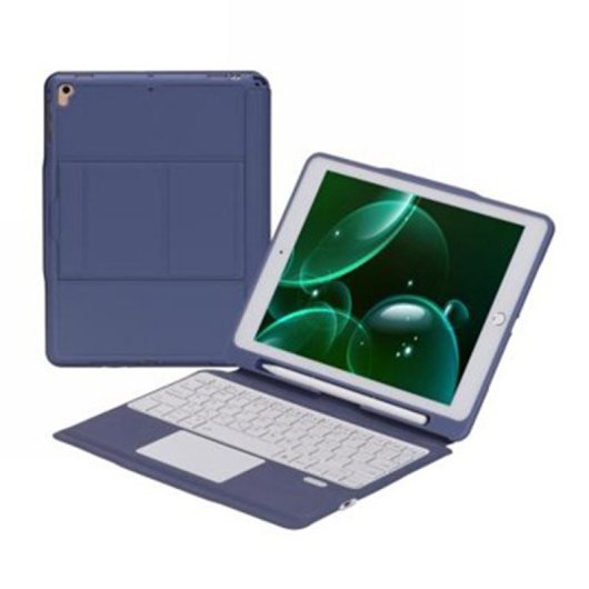 Royal Bailey T206 Funda Con Bluetooth Teclado Para Ipad 10.2(2021/2020/2019)/ipad Air 10.5/ipad Pro 10.5 Morado