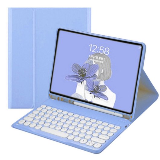 Royal Bailey Ts11-1 Funda Con Bluetooth Teclado Para Ipad Air 11(2024)/ipad Air 5 10.9(2022)/ipad Air 4 10.9(2020)/ipad Pro 11(2022/2021/2020/2018) Morado