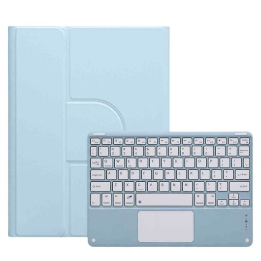 Royal Bailey Pd-c11-1 Funda Con Bluetooth Teclado Para Ipad Air 11(2024)/ipad Air 5 10.9(2022)/ipad Air 4 10.9(2020)/ipad Pro 11(2022/2021/2020/2018) Azul