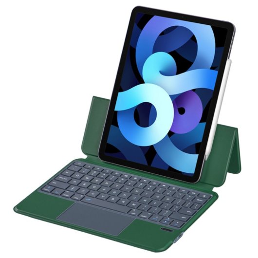 Royal Bailey X3125-6 Funda Con Bluetooth Teclado Para Ipad Air 11(2024)/ipad Air 5 10.9(2022)/ipad Air 4 10.9(2020)/ipad Pro 11(2022/2021/2020/2018) Verde