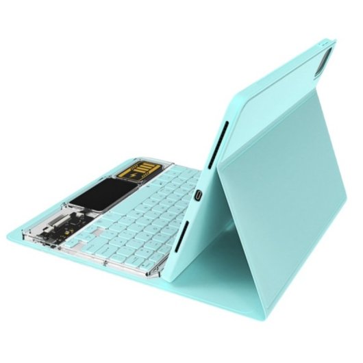 Royal Bailey Jt11-1 Funda Con Bluetooth Teclado Para Ipad Air 11(2024)/ipad Air 5 10.9(2022)/ipad Air 4 10.9(2020)/ipad Pro 11(2022/2021/2020/2018) Azul