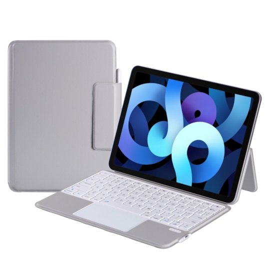 Royal Bailey J3125-6-1 Funda Con Bluetooth Teclado Para Ipad Air 11(2024)/ipad Air 5 10.9(2022)/ipad Air 4 10.9(2020)/ipad Pro 11(2022/2021/2020/2018) Gris