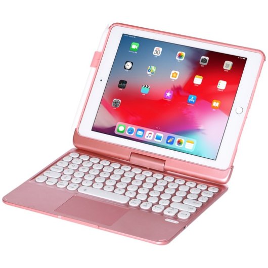 Royal Bailey Q5 Funda Con Bluetooth Teclado Para Ipad 9.7" Rosa