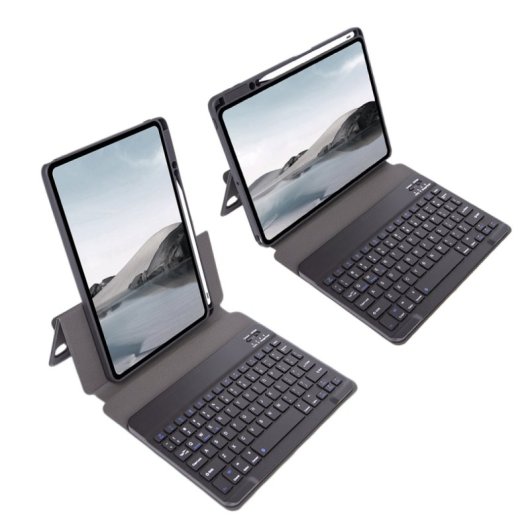 Royal Bailey Sx12 Funda Con Bluetooth Teclado Para Ipad 10.2(2021/2020/2019)/ipad Air 10.5/ipad Pro 10.5 Negro
