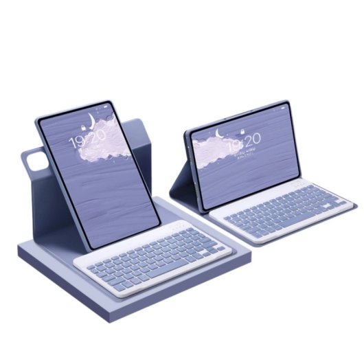 Royal Bailey Rt102 Funda Con Bluetooth Teclado Para Ipad 10.2(2021/2020/2019)/ipad Air 10.5/ipad Pro 10.5 Morado