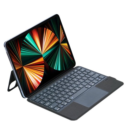 Royal Bailey J3125-6 Funda Con Bluetooth Teclado Para Ipad Air 11(2024)/ipad Air 5 10.9(2022)/ipad Air 4 10.9(2020)/ipad Pro 11(2022/2021/2020/2018) Negro