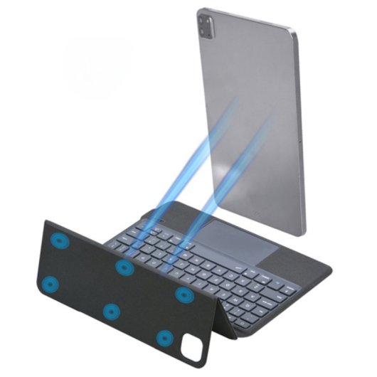 Royal Bailey J3125-6 Funda Con Bluetooth Teclado Para Ipad Air 11(2024)/ipad Air 5 10.9(2022)/ipad Air 4 10.9(2020)/ipad Pro 11(2022/2021/2020/2018) Negro
