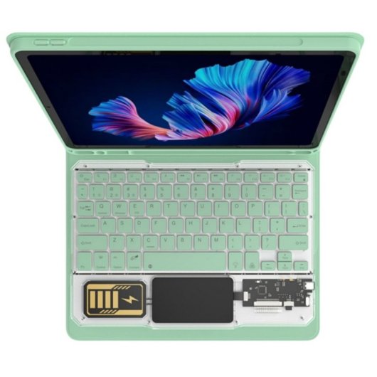 Royal Bailey Jt12-1 Funda Con Bluetooth Teclado Para Ipad 10.2(2021/2020/2019)/ipad Air 10.5/ Pro10.5 Verde