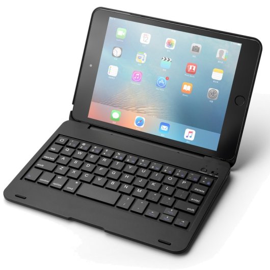 Royal Bailey F1+ Funda Con Bluetooth Teclado Para Ipad Mini 1/2/3/4/5 Negro Negro