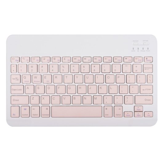 Royal Bailey Ps12 Funda Con Bluetooth Teclado Para Ipad 10.2(2021/2020/2019)/ipad Air 10.5/ipad Pro 10.5 Rosa