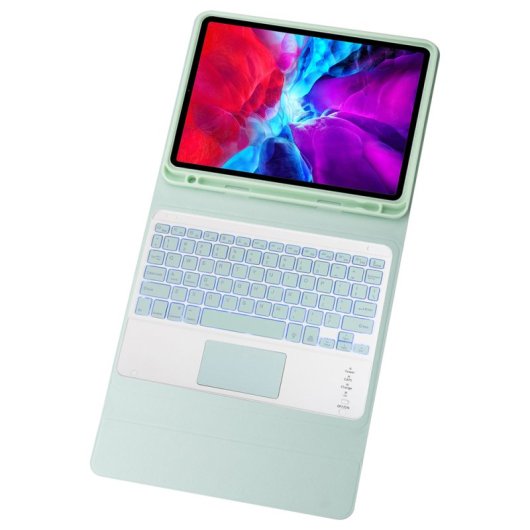 Royal Bailey Ps12t Funda Con Bluetooth Teclado Para Ipad 10.2(2021/2020/2019)/ipad Air 10.5/ipad Pro 10.5 Verde