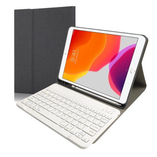Royal Bailey Rk102 Funda Con Bluetooth Teclado Para Ipad 10.2(2021/2020/2019)/ipad Air 10.5/ipad Pro 10.5 Negro
