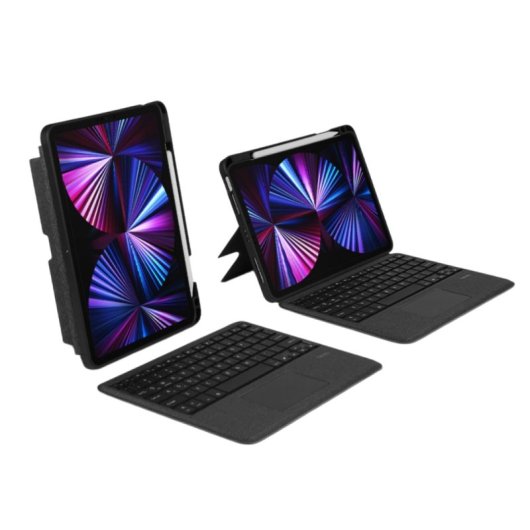 Royal Bailey Yj102 Funda Con Bluetooth Teclado Para Ipad 10.2(2021/2020/2019)/ipad Air 10.5/ipad Pro 10.5 Negro