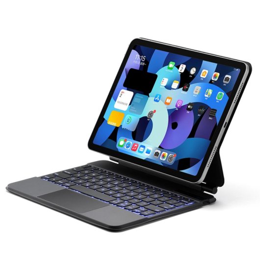 Royal Bailey P109pro Funda Con Bluetooth Teclado Para Ipad Air 11(2024)/ipad Air 5 10.9(2022)/ipad Air 4 10.9(2020)/ipad Pro 11(2022/2021/2020/2018) Negro