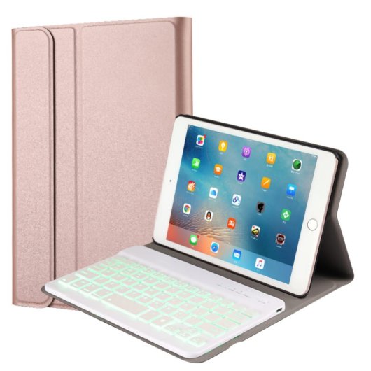 Custodia per tablet Royal Bailey 1027d Bluetooth Tastiera iPad mini 1 2 3 4 5 Rosa