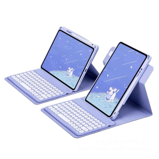 Royal Bailey Pd-d006 Funda Con Bluetooth Teclado Para Ipad 9.7" Morado