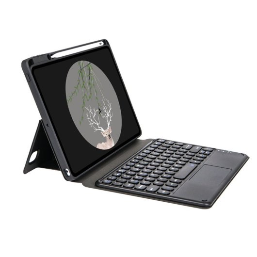 Royal Bailey Sy131c Funda Con Bluetooth Teclado Para Ipad Air 13(2024)/ipad Pro 12.9(2022/2021/2020/2018) Negro