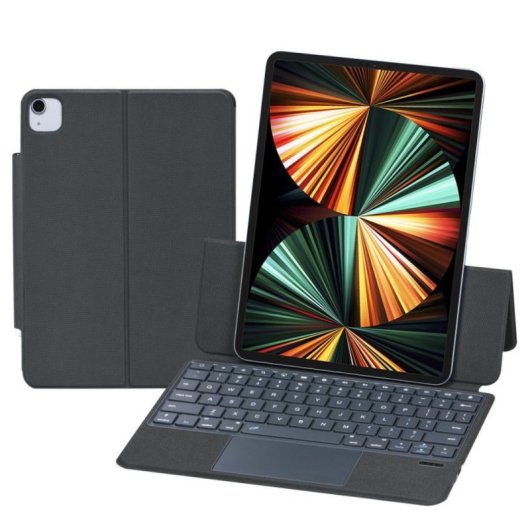 Royal Bailey J3129d Funda Con Bluetooth Teclado Para Ipad Air 13(2024)/ipad Pro 12.9(2022/2021/2020/2018) Gris