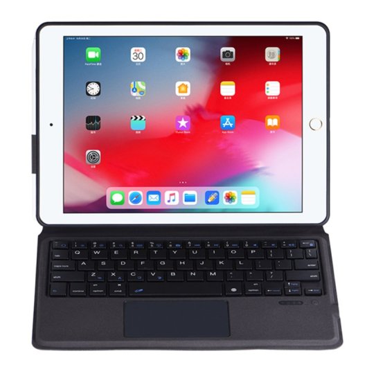 Royal Bailey T1092 Funda Con Bluetooth Teclado Para Ipad 10.2(2021/2020/2019)/ipad Air 10.5/ipad Pro 10.5 Negro