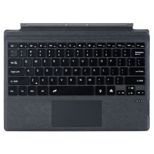Royal Bailey 1089a Funda Con Bluetooth Teclado Para Surface Pro 3/pro 4/pro 2017/pro 6/pro 7 Gris