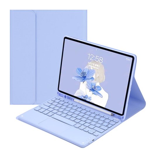 Royal Bailey Ts12c Funda Con Bluetooth Teclado Para Ipad 10.2(2021/2020/2019)/ipad Air 10.5/ipad Pro 10.5 Morado