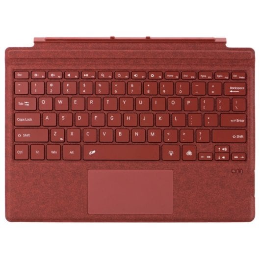 Royal Bailey 1089a Funda Con Bluetooth Teclado Para Surface Pro 3/pro 4/pro 2017/pro 6/pro 7 Rojo