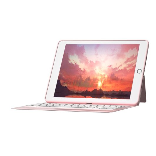 Royal Bailey T1086 Funda Con Bluetooth Teclado Para Ipad Air 11(2024)/ipad Air 5 10.9(2022)/ipad Air 4 10.9(2020)/ipad Pro 11(2022/2021/2020/2018) Rosa