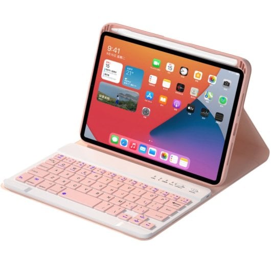 Royal Bailey Hk509 Funda Con Bluetooth Teclado Para Ipad 9.7" Rosa