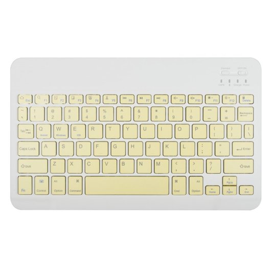 Royal Bailey Ps131 Funda Con Bluetooth Teclado Para Ipad Air 13(2024)/ipad Pro 12.9(2022/2021/2020/2018) Amarillo