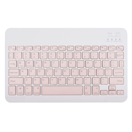 Royal Bailey Ps131 Funda Con Bluetooth Teclado Para Ipad Air 13(2024)/ipad Pro 12.9(2022/2021/2020/2018) Rosa