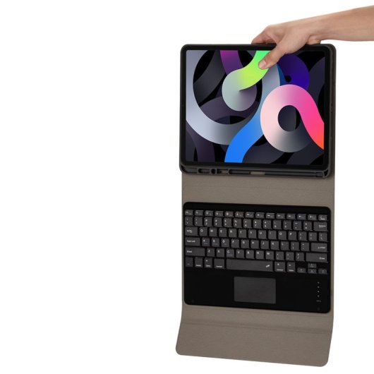 Royal Bailey Ps131c Funda Con Bluetooth Teclado Para Ipad Air 13(2024)/ipad Pro 12.9(2022/2021/2020/2018) Negro