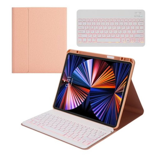 Royal Bailey Hk132d Funda Con Bluetooth Teclado Para Ipad Air 13(2024)/ipad Pro 12.9(2022/2021/2020/2018) Rosa