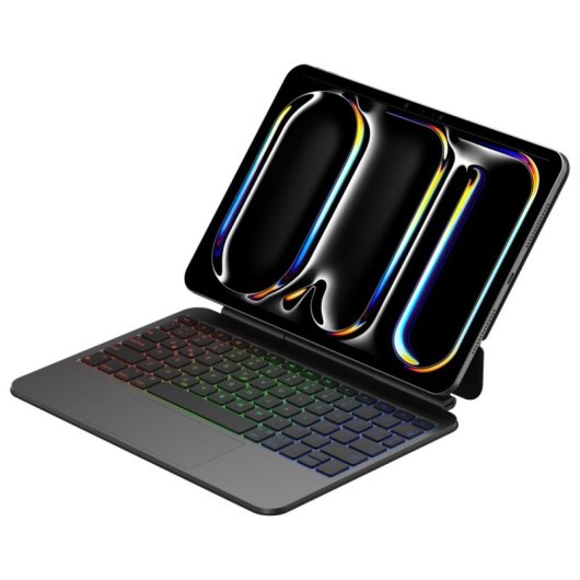 Royal Bailey E09 Funda Con Bluetooth Teclado Para Ipad Air 11(2024)/ipad Air 5 10.9(2022)/ipad Air 4 10.9(2020)/ipad Pro 11(2022/2021/2020/2018) Negro