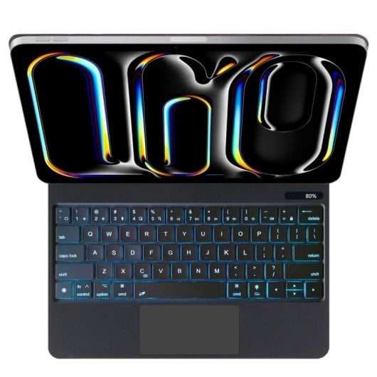 Royal Bailey E09 Funda Con Bluetooth Teclado Para Ipad Air 11(2024)/ipad Air 5 10.9(2022)/ipad Air 4 10.9(2020)/ipad Pro 11(2022/2021/2020/2018) Negro
