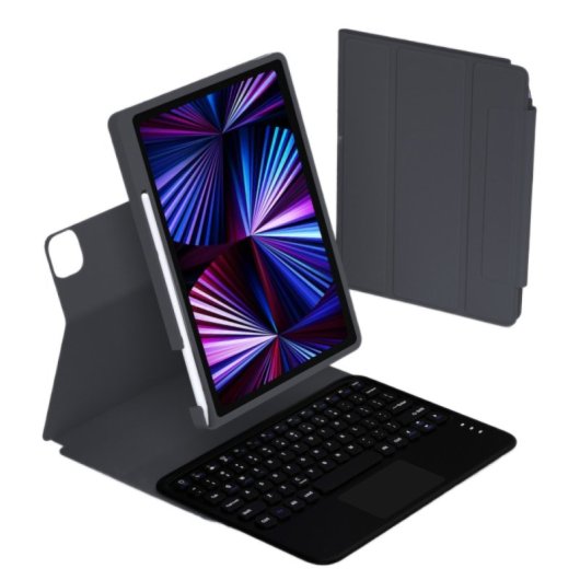 Royal Bailey Xy102c Funda Con Bluetooth Teclado Para Ipad 10.2(2021/2020/2019)/ipad Air 10.5/ipad Pro 10.5 Negro