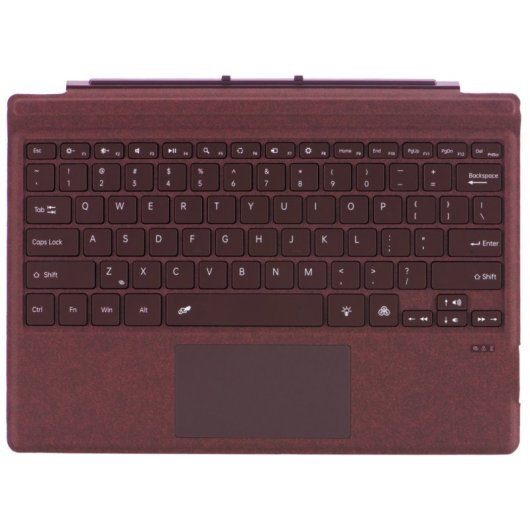 Royal Bailey 1089d-2 Funda Con Bluetooth Teclado Para Surface Pro 3/pro 4/pro 2017/pro 6/pro 7 Rojo