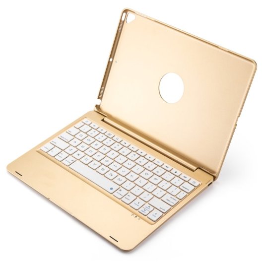 Royal Bailey F102b Funda Con Bluetooth Teclado Para Ipad 10.2(2021/2020/2019)/ipad Air 10.5/ipad Pro 10.5 Dorado