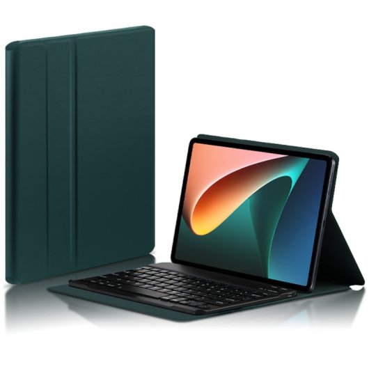 Royal Bailey Cx-m511 Funda Con Bluetooth Teclado Para Xiaomi Pad 5/pad 5 Pro 11" Verde