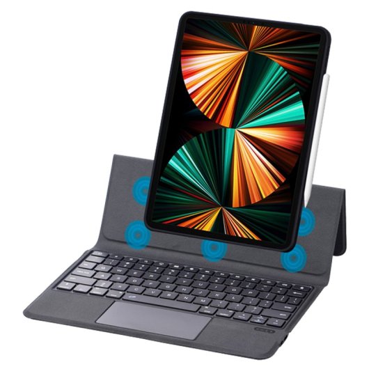 Royal Bailey J5022 Funda Con Bluetooth Teclado Para Ipad 10.2(2021/2020/2019)/ipad Air 10.5/ipad Pro 10.5 Negro