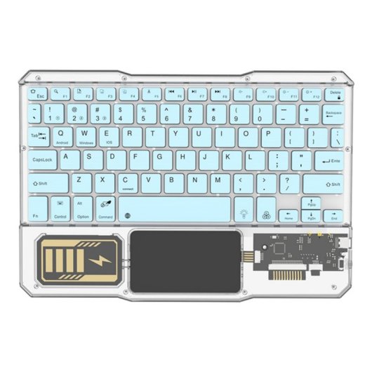Royal Bailey Jt12-1 Funda Con Bluetooth Teclado Para Ipad 10.2(2021/2020/2019)/ipad Air 10.5/ Pro10.5 Azul
