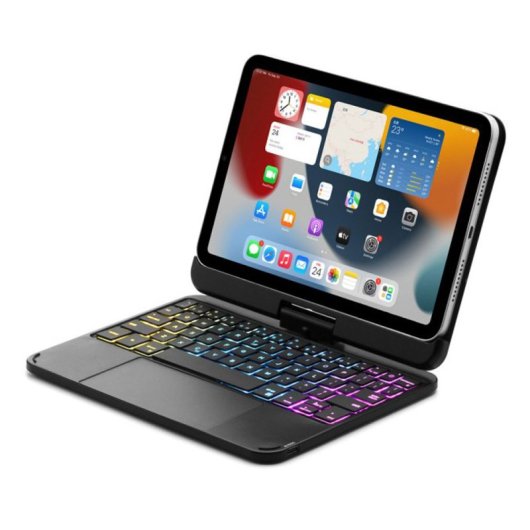 Royal Bailey T129s Funda Con Bluetooth Teclado Para Ipad Air 13(2024)/ipad Pro 12.9(2022/2021/2020/2018)negro