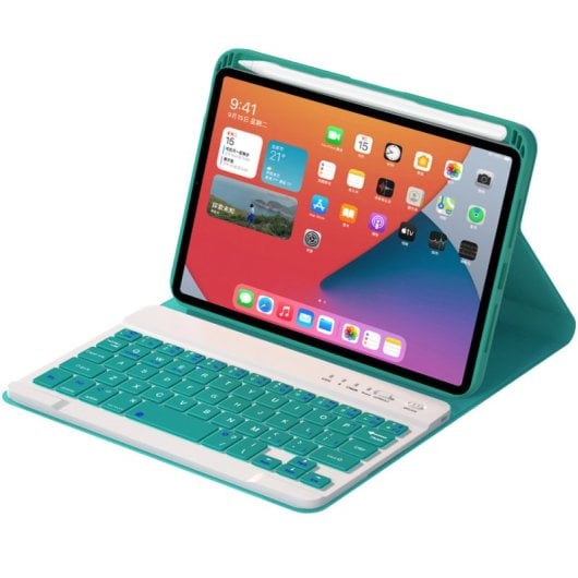 Royal Bailey Hk509 Funda Con Bluetooth Teclado Para Ipad 9.7" Verde