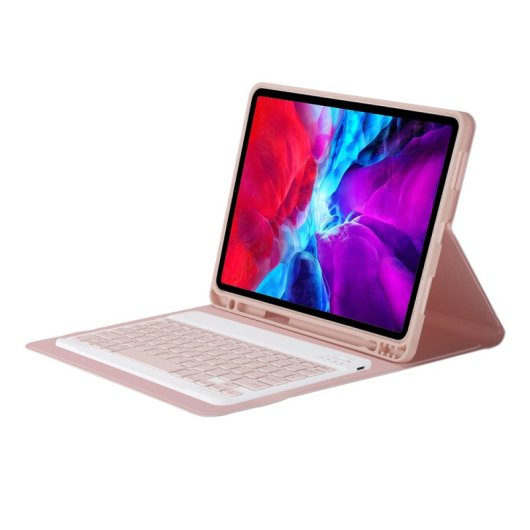 Royal Bailey Ps45c Funda Con Bluetooth Teclado Para Ipad Mini 1/2/3/4/5 Rosa