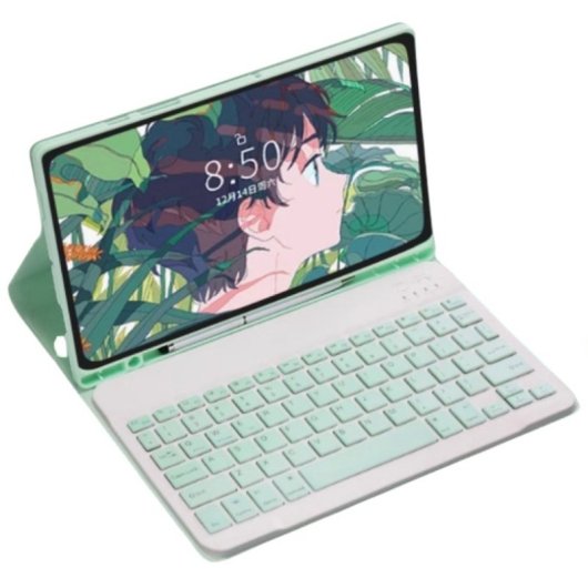 Royal Bailey Ps131d-1 Funda Con Bluetooth Teclado Para Ipad Air 13(2024)/ipad Pro 12.9(2022/2021/2020/2018) Verde
