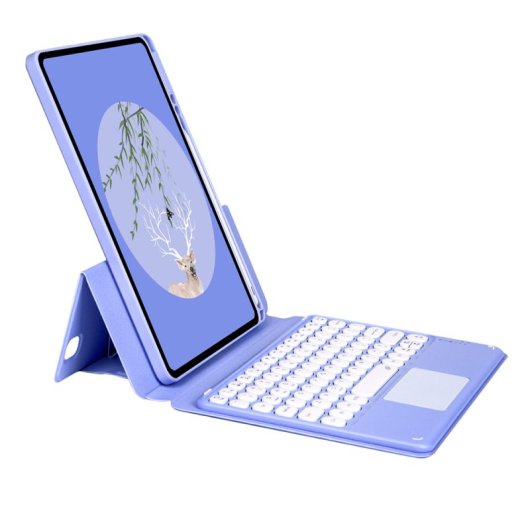 Royal Bailey Sy131c Funda Con Bluetooth Teclado Para Ipad Air 13(2024)/ipad Pro 12.9(2022/2021/2020/2018) Morado