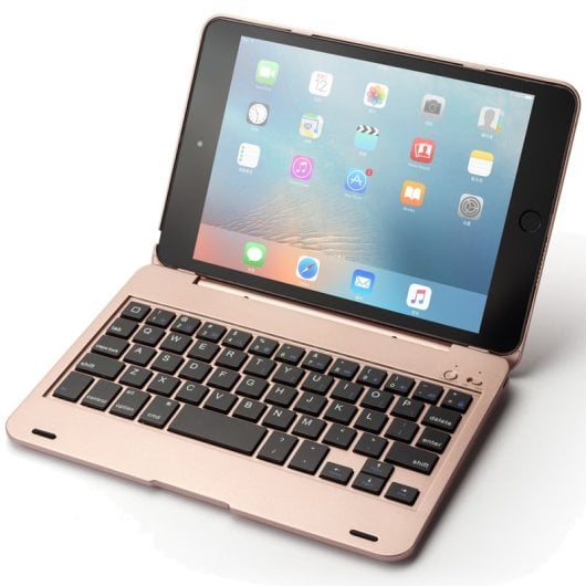 Royal Bailey F1+ Funda Con Bluetooth Teclado Para Ipad Mini 1/2/3/4/5 Rosa Rosa